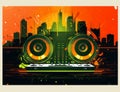 Electrify Your Crowd with a Modern DJ Poster Royalty Free Stock Photo