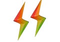 Bold lightning bolts with vibrant gradient bring energy to design and electrify your concepts Royalty Free Stock Photo