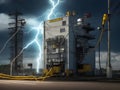 Electrify Your Space: Powerful High-Voltage Electrical Pictures for Sale Royalty Free Stock Photo
