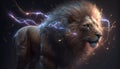 electric lion 3d art