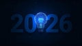 Envisioning the Future with 2026 A Bright Idea for Innovation and Progress Royalty Free Stock Photo