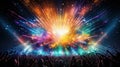 Electrifying Music Festival with firework display