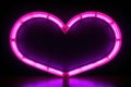 Electrifying Neon heart shaped. Generate Ai