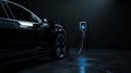 Electrifying Noir: EV Charging Connector in the Shadows