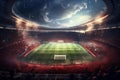 Electrifying Soccer match stadium. Generate Ai