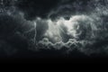 Electrifying Storm cloud bolt mockup. Generate Ai Royalty Free Stock Photo