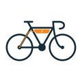 Electro bicycle icon on white background