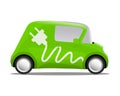 Electro car cartoon safe ecology Royalty Free Stock Photo