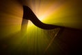 Electro harp in the rays of light Royalty Free Stock Photo