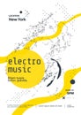 Electro music modern club party flyer Abstract