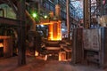 Electroarc furnace at metallurgical plant Royalty Free Stock Photo