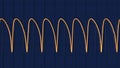 Electrocardiogram displaying ventricular tachycardia, 3D illustration