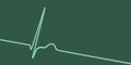 Electrocardiogram ECG displaying a junctional rhythm, 3D illustration