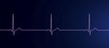 Electrocardiogram ECG displaying sinus bradycardia, 3D illustration