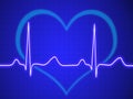 Electrocardiogram, ecg, graph, pulse tracing Royalty Free Stock Photo