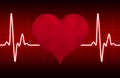 Electrocardiogram heartbeat pulse heart background