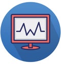 Electrocardiogram Isolated Vector icon that can easily modify or edit