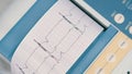 electrocardiograph EKG or ECG diagram printed on grid paper. Royalty Free Stock Photo