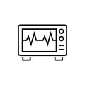 Electrocardiograph icon. Medical device vector illustration.