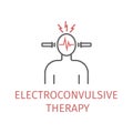 Electroconvulsive therapy. Vector icon Royalty Free Stock Photo