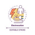 Electrocution concept icon