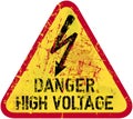 Electrocution warning sign Royalty Free Stock Photo