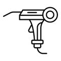 Electrode holder icon, outline style Royalty Free Stock Photo