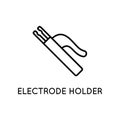 Electrode Holder Icon. Welding Equipment. Vector sign in simple style isolated on white background. Royalty Free Stock Photo