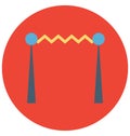 Electrodes Isolated Color Vector icon that can be easily modified or edit Royalty Free Stock Photo