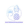 Electroencephalogram blue gradient concept icon