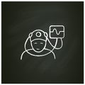 Electroencephalogram chalk icon