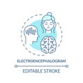 Electroencephalogram turquoise concept icon