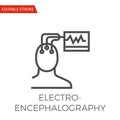 Electroencephalography Vector Icon Royalty Free Stock Photo