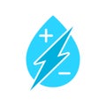 Electrolyte drink icon. Mineral water symbol. Beverages rich in electrolytes. Royalty Free Stock Photo