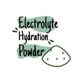Electrolyte hydration powder, product label