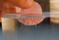 Electrolyte tab dissolving in water