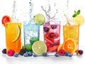 Electrolyte water is water that has been infused with fruits and berries in glass