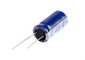 Electrolytic Capacitor blue Royalty Free Stock Photo