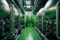 electrolyzer equipment in a green hydrogen facility Royalty Free Stock Photo