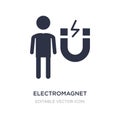 electromagnet icon on white background. Simple element illustration from People concept