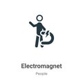 Electromagnet vector icon on white background. Flat vector electromagnet icon symbol sign from modern people collection for mobile