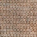 Electromagnetic shielding membrane with hexagonal embossed structures texture