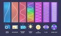 Electromagnetic spectrum with waves frequency in 3D diagram illustration Royalty Free Stock Photo