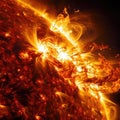 Electromagnetic storm on the sun Royalty Free Stock Photo