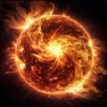 Electromagnetic storm on the sun Royalty Free Stock Photo