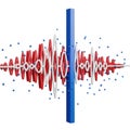 Electromagnetic wave emission from antenna Royalty Free Stock Photo