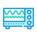 electromagnetic waves checking equipment color icon vector illustration