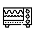 electromagnetic waves checking equipment line icon vector illustration