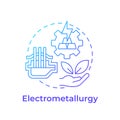 Electrometallurgy blue gradient concept icon Royalty Free Stock Photo