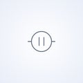 Electrometer, vector best gray line symbol Royalty Free Stock Photo